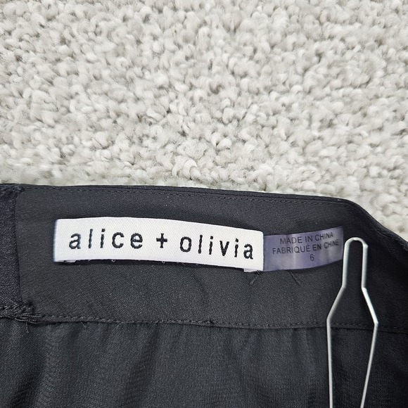 ALICE AND OLIVIA KATZ SUNBURST PLEATED Boho MAXI SKIRT Size 6 - Picture 4 of 9